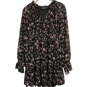 Lulu’s Romantic Type Floral Babydoll Dress small